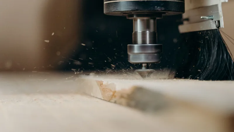 CNC makinesiyle ahşap panel kesimi